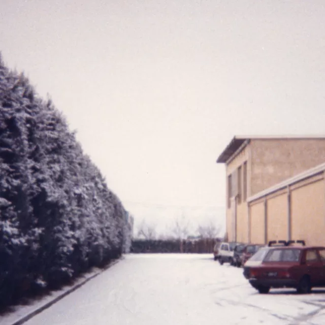 Sede storica di Crocetta del Montello innevata.